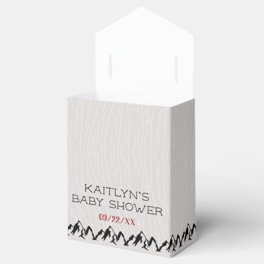 男の子だ!プライド素朴ランバージャックベビーシャワー フェイバーボックス (オープン)