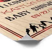 男の子だ!プライド素朴ランバージャックベビーシャワー ポスター (角)