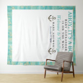 男の子だ！ベイビーシャワーブルーオーシャン航海 タペストリー (インサイチュ(横))