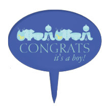 男の子だ！ベビシャワーケーキトッパー