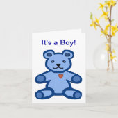 男の子だ – ベビーおめでとうございます カード (黄色い花)