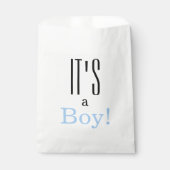 男の子だ！ベビーシャワーパーティーの好意バッグ フェイバーバッグ (正面)