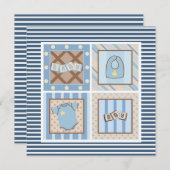 男の子だ!ベビーシャワー招待状 招待状 (正面/裏面)