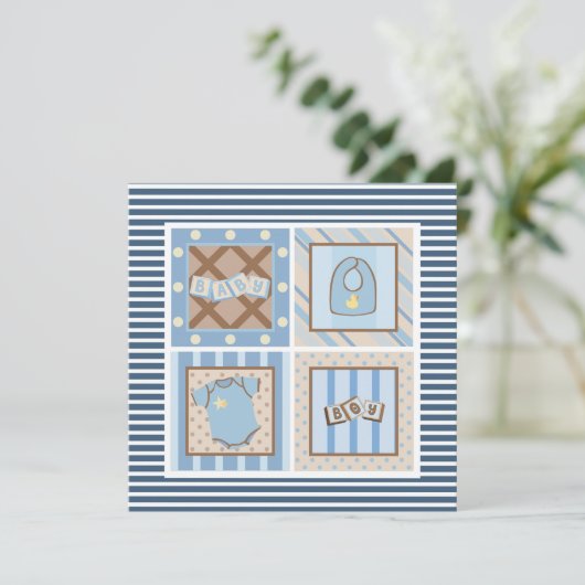 男の子だ!ベビーシャワー招待状 招待状 (スタンド正面)