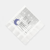 男の子だ！ベビーシャワー星と月をテーマにした 縁ありランチョンナプキン (角)