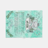 「男の子だ」ベビーブランケット フリースブランケット (正面(横))