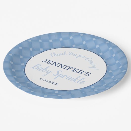 男の子だ!ベビー散布パーティー紙プレート ペーパープレート (アングル)