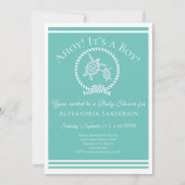 男の子だ！ベビー航海のシャワー招待状 招待状 (正面)