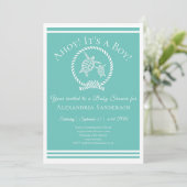 男の子だ！ベビー航海のシャワー招待状 招待状 (スタンド正面)