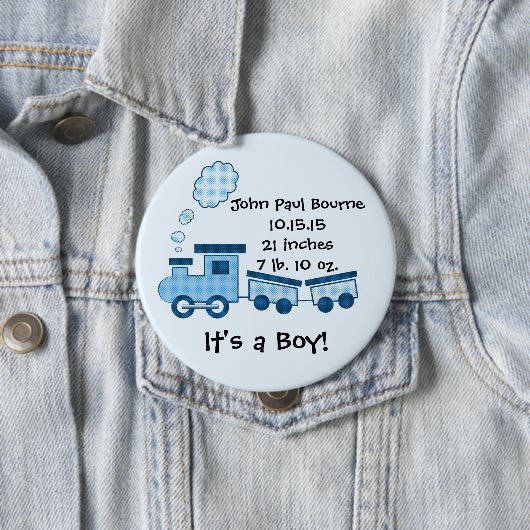 男の子だ！ボタンブルー潮潮列車 缶バッジ (インサイチュ)