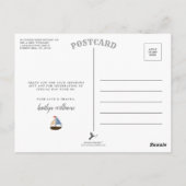 男の子だ！ボート航海のベビーサンキュー ポストカード (裏面)