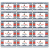 男の子だ！ボート航海の赤ちゃんシャワーラベル シール (正面)