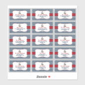 男の子だ!ボート航海の赤ちゃんシャワーラベル シール (シート)