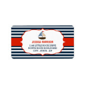 男の子だ!ボート航海の赤ちゃんシャワーラベル ラベル (正面)