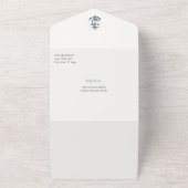 男の子だ！ミニマル航海の主義ベビーシャワー オールインワン招待状 (外側)