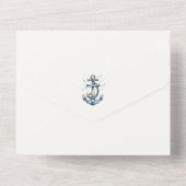 男の子だ！ミニマル航海の主義ベビーシャワー オールインワン招待状 (裏面)