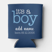 男の子だ – モダンベビー名お洒落と写真 缶クーラー (正面)