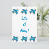 男の子だ！出産案内カード サンキューカード (スタンド正面)