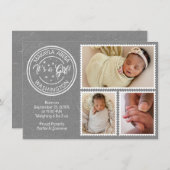 男の子だ!切手 案内状 (正面/裏面)