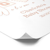 男の子だ!可愛いノートドリーボホカラーウェルカムサイン ポスター (角)