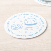 男の子だ!告知 ラウンドペーパーコースター (アングル)