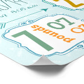 男の子だ！新生児統計かわいい矢印ポスター ポスター (角)