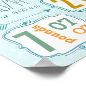 男の子だ！新生児統計かわいい矢印ポスター ポスター (角)