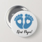 「男の子だ！」 新規パパボタン 缶バッジ (正面&裏面)