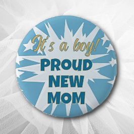 男の子だ！[新誇りを持ったしい母]ボタン 缶バッジ