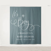 男の子だ!書モダンミニマル式ベビーシャワー タペストリー (正面)