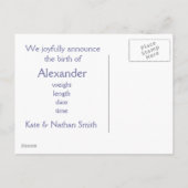 男の子だ! 案内ポストカード (裏面)