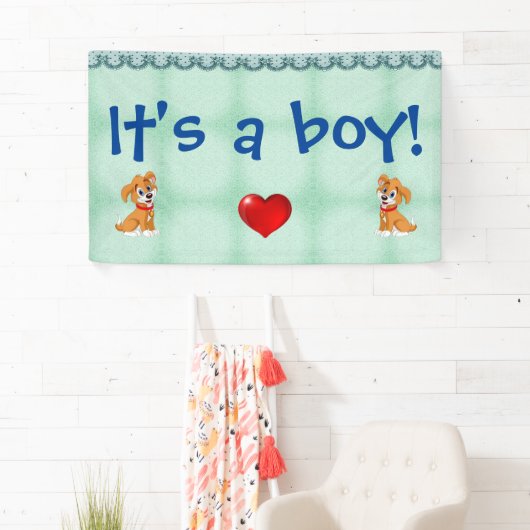 男の子だ！ 横断幕 (インサイチュ)