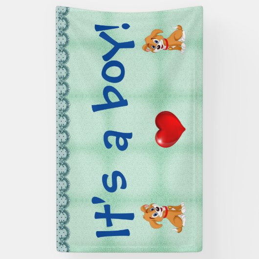 男の子だ！ 横断幕 (縦)