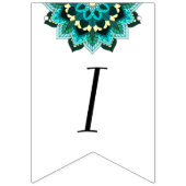 男の子だ！水色の曼荼羅 バンティングフラッグ (第3の旗)