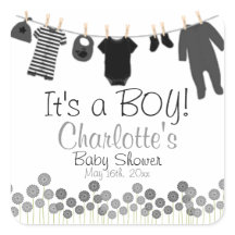 男の子だ！物干し用ベビーシャワー