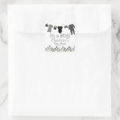 男の子だ！物干し用ベビーシャワー スクエアシール (バッグ)