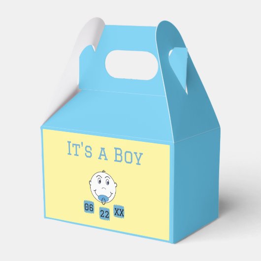 男の子だ！誕生日カスタム付き フェイバーボックス (裏面サイド)