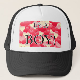 男の子だ!赤いハート キャップ
