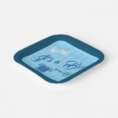 男の子だ！赤ちゃんシャワーブルーモダン。ナプキン ペーパープレート (傾斜あり)