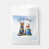 男の子だ！ |赤ちゃんシャワー フェイバーバッグ (正面)