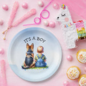 男の子だ！ |赤ちゃんシャワー ペーパープレート (パーティー)