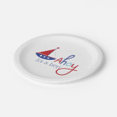 男の子だ！赤航海のちゃんシャワープレート ペーパープレート (アングル)