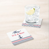 男の子だ！赤航海のちゃんシャワー スクエアペーパーコースター (インサイチュ)