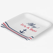 男の子だ！赤航海のちゃんシャワー ペーパープレート (傾斜あり)