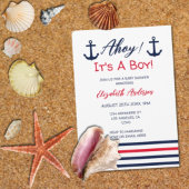 男の子だ!赤航海のちゃんシャワー 招待状