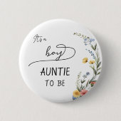 男の子だ！野カラフル花おばさん 缶バッジ (正面)