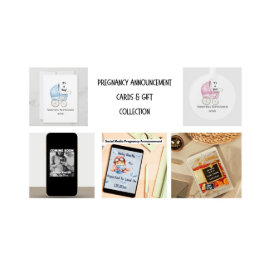 男の子だ！青ベビー妊娠の発表 案内状