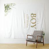 男の子です グリーン ゴールド ベイビー シャワー フォト ブックレット タペストリー (インサイチュ(横))