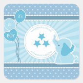 男の子です スクエアシール (正面)