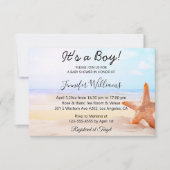 男の子です, ベビーシャワー, ビーチトロピカルサマー 招待状 (正面)